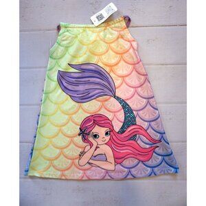 Sunshine Swing Girls Rainbow Scale Print Sleeveless Sun Mermaid Dress - Size 4